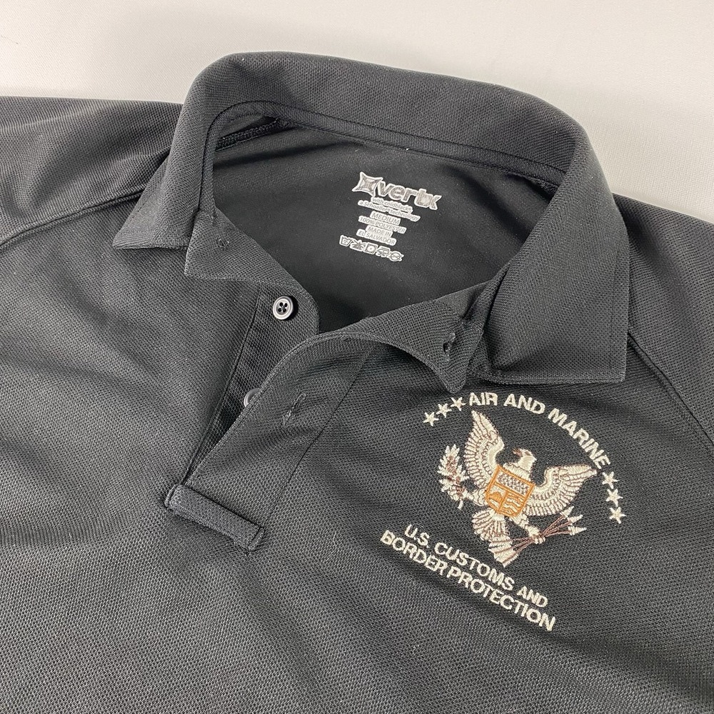Vertx Long Sleeve Tactical Polo Shirt Mens Medium Black Coldblack Wicking